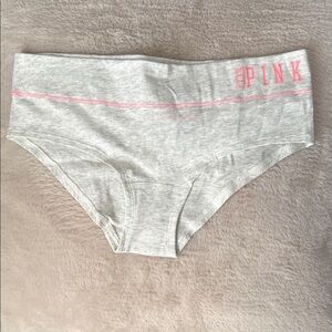 Gray and Pink PINK Logo Boyshorts